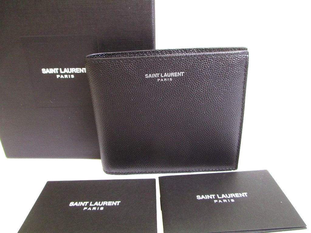 贈り物 Yves Saint Laurent Palis 二つ折り財布 ブラック - 通販 - www