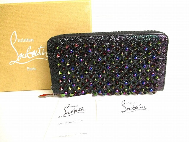 美品‼️Christian Louboutin スタッズ長財布 Christian Louboutin クリスチャン ルブタン ラウンドファスナー