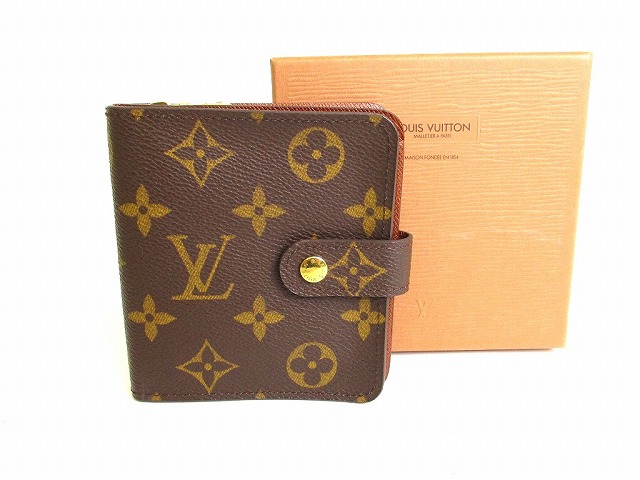 楽天市場】O 【LOUIS VUITTON】コンパクトジップ M61667 二つ折り財布