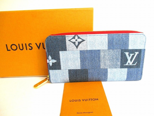 【未使用品・新型】ルイヴィトン デニム モノグラム ジッピーウォレット 長財布 LOUIS VUITTON ルイヴィトン モノグラム・デニム LVリミックス