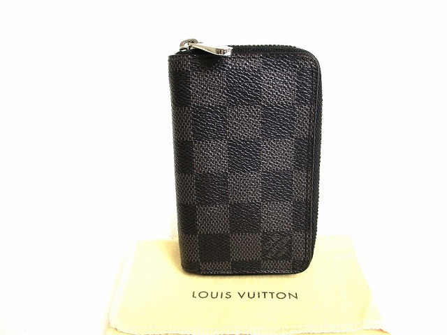 【新品同様】 ルイヴィトン LOUIS VUITTON ダミエ グラフィット ジッピーコインパース 小銭入れ カードケース メンズ 【中古】