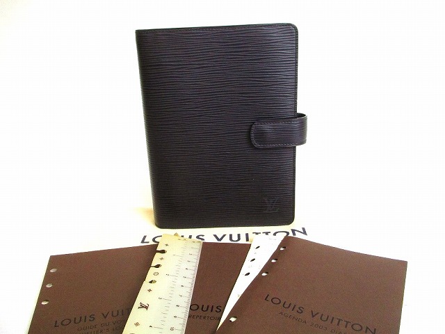 【超美品】 ルイヴィトン LOUIS VUITTON エピ 協議事項 MM 当用日記 万覚え帳取りまかなう 取り合わせ万覚え帳 メンズ レディース ノワール 黒 【中古】