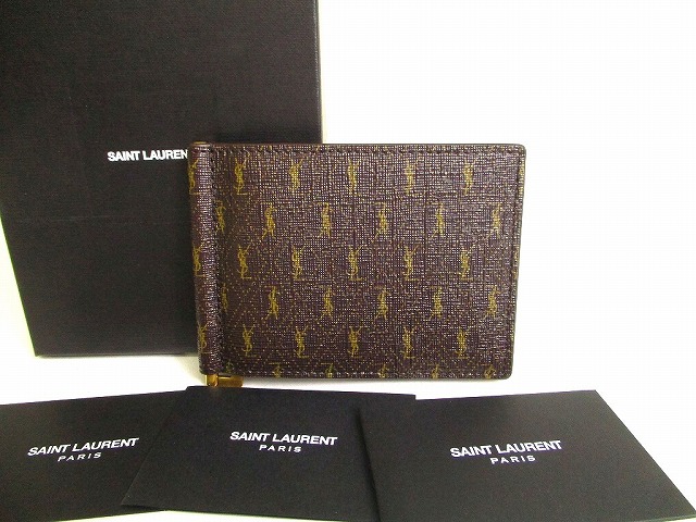 yves saint laurent 二つ折り財布 black サンローラン SAINT LAURENT 財布 二つ折り財布 折りたたみ財布