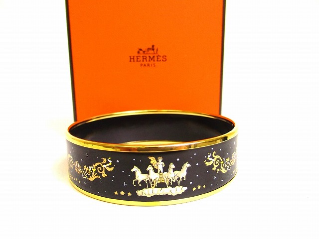 ☆ HERMES エマーユ　エルメス　エマイユ バングル 馬柄 楽天市場】エルメス HERMES バングル エマイユ GM 馬 ホース