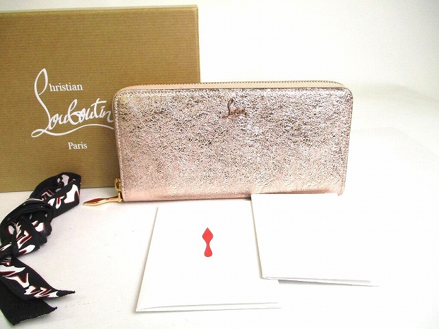 美品✨クリスチャンルブタン 長財布 パテントレザー ラウンドファスナー ゴールド 楽天市場】クリスチャン・ルブタン パテント ラウンドファスナー