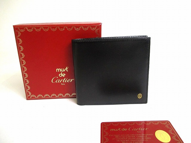 【未使用】Cartier 折り財布 紙幣入れ 707-1 Cartier(カルティエ) レザー折り畳み財布 レッド｜【公式