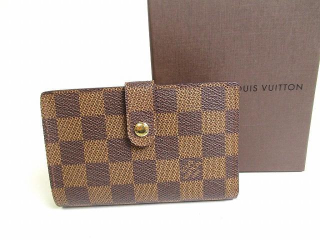 【新品同様】 ルイヴィトン LOUIS VUITTON ダミエ ポルト モネ ヴィエノワ 2つ折り 財布 コンパクト財布 コンパクトウォレット 【中古】