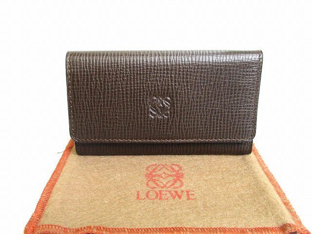 期間限定発売！新品★希少　ロエベアナグラム　ラウンドケース LOEWE ロエベ アナグラム コインケース レザー レディース [中古