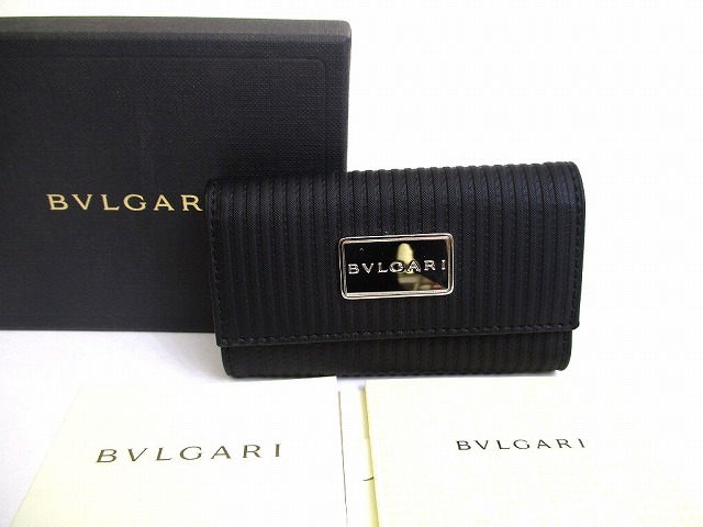 楽天市場】BVLGARI ブルガリ ミレリゲ 6連キーケース PVC レザー 黒