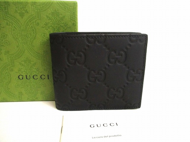 楽天市場】【新品同様】 グッチ GUCCI GG ラバーエフェクト 2つ折り