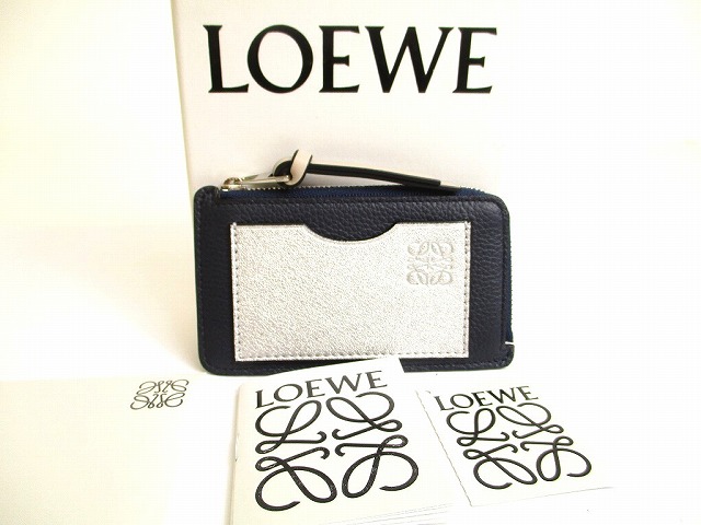 楽天市場】LOEWE ロエベ ロゴ マネークリップ クロコ シルバー色