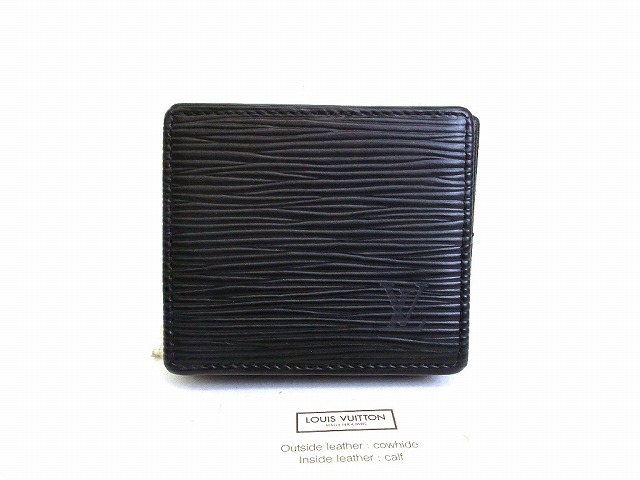 【新品負けず劣らず】 ルイヴィトン LOUIS VUITTON エピ ポルトモネ ボワット 御釣り入れ コインケース 鋳貨蝦蟇口 メンズ レディース ノワール 黒 【中古】