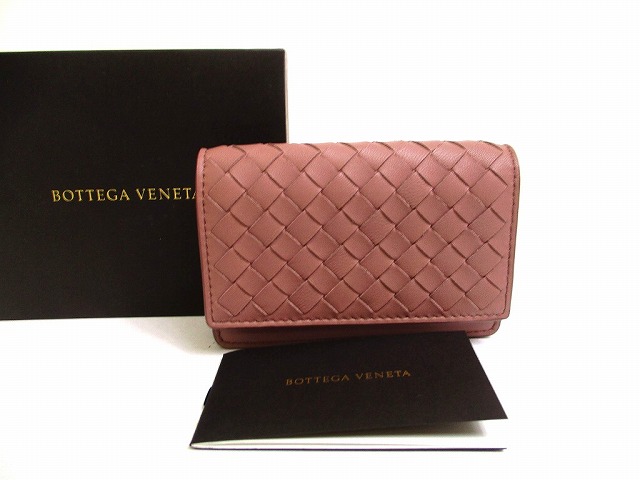 【未当て嵌める庫入れ品】 ボッテガヴェネタ BOTTEGA VENETA イントレチャート 子ヒツジひと肌 名刺入れ 歌留多容れもの メンズ レディース ベージュさくら色 【中古】