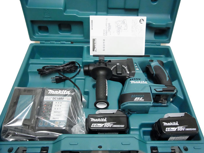 年中無休 マキタ makita 24mm 充電式ハンマドリル HR244DRGX セット品 18V 6.0Ah バッテリ2個 充電器付き  fucoa.cl