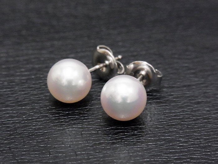 2021年春の ミキモト MIKIMOTO 真珠 パール 7.5mm ピアス K18WG