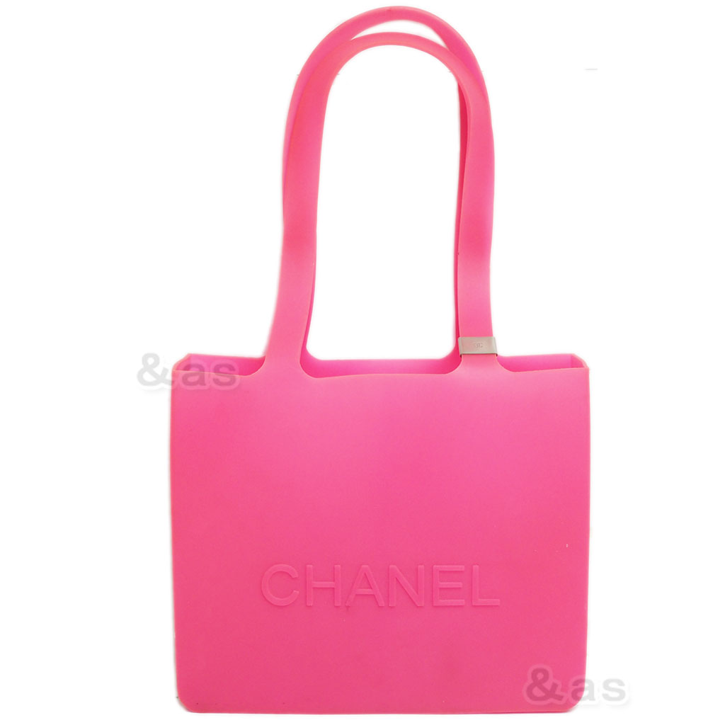 楽天市場】シャネル ロゴ ラバートート ピンク CHANEL 【中古 
