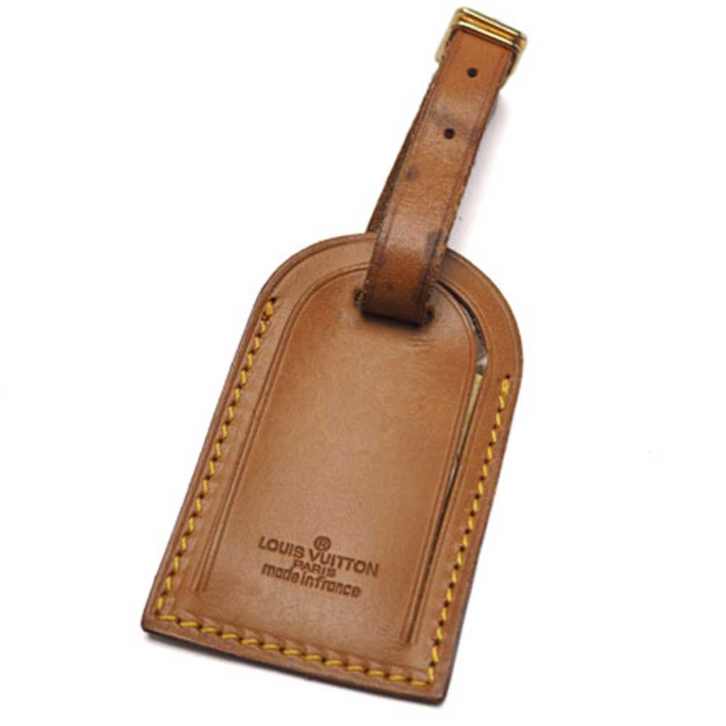 【美品】ルイヴィトン ネームタグ ポワニエ キーポル ロゴ型押し ヌメ革 imgrc0128732570.jpg