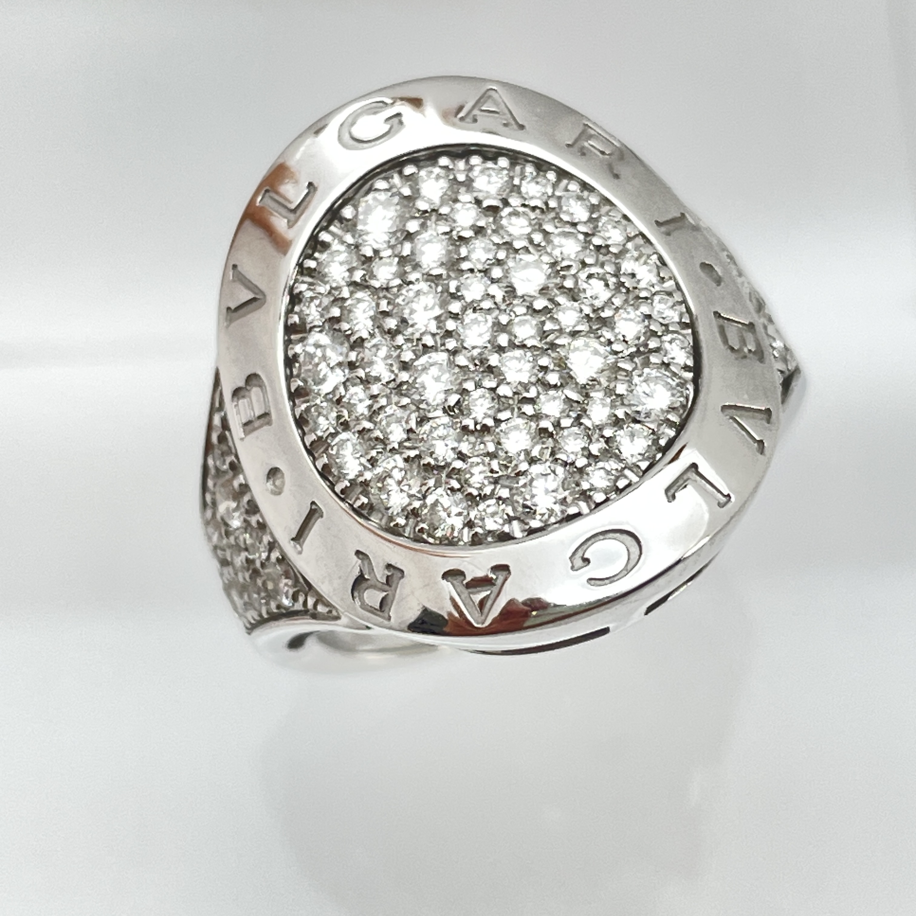 売り切り！ブルガリ✳︎ハーフエタニティ✳︎ダイヤリング指輪5号K18WG