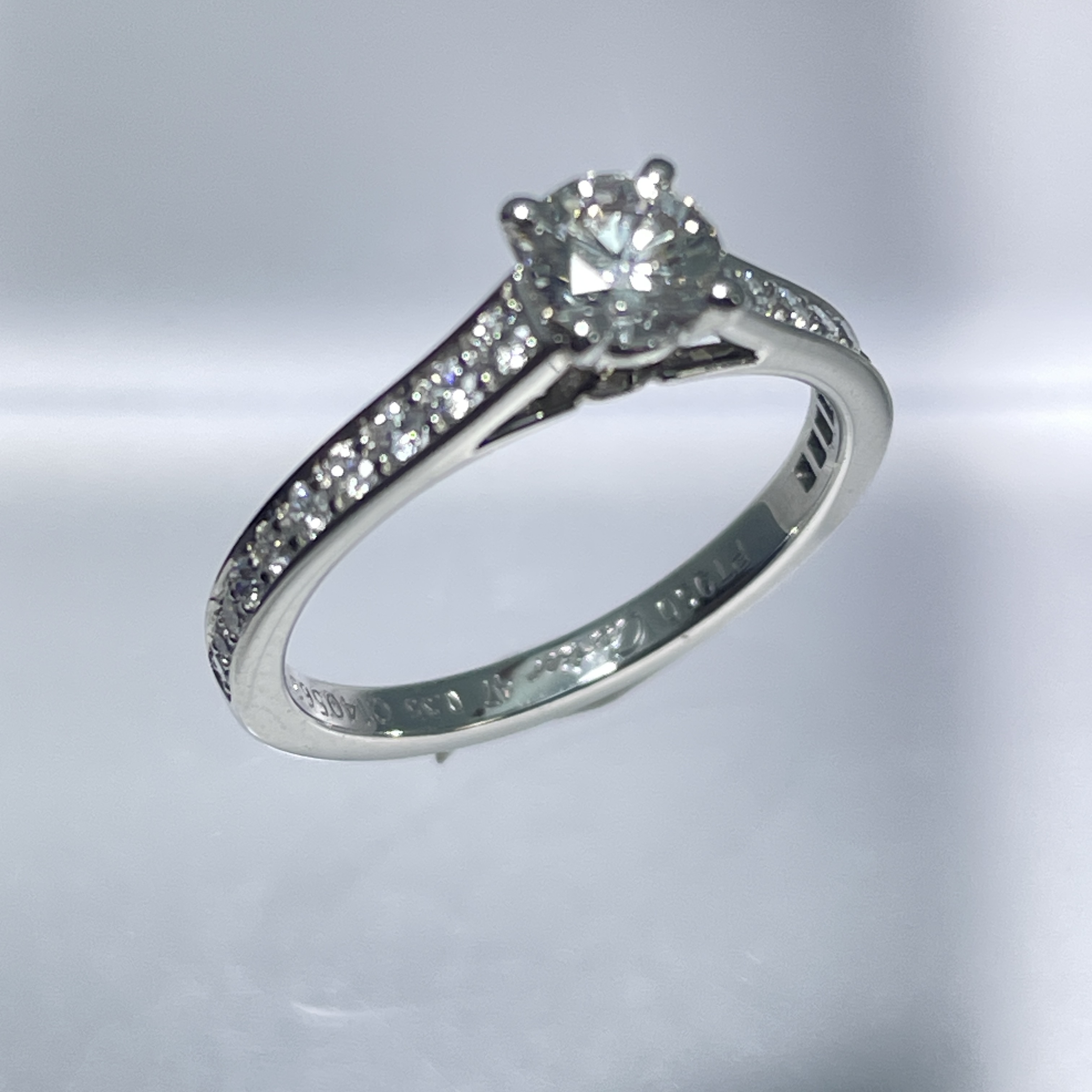 カルティエ Cartier リング 47号 ソリテール ソリティア Pt950 プラチナ ダイヤモンド D0.35 E-VS1-G 2.6g 【保証書･箱･GIA】【中古】