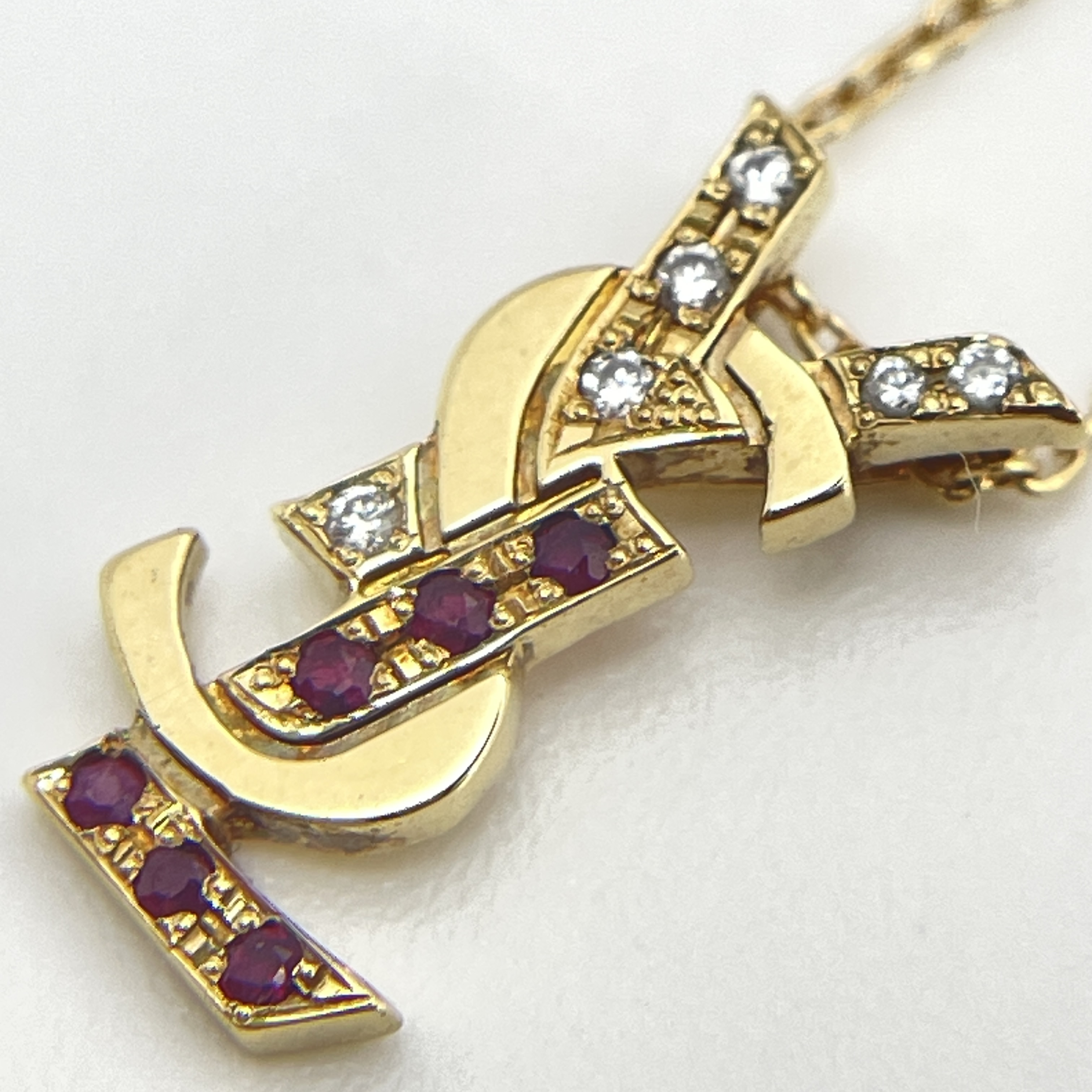 Yves Saint Laurent ネックレス トップ YSL K18 ダイヤ Yves Saint Laurent ネックレス トップ YSL K18 ダイヤ 楽天市場