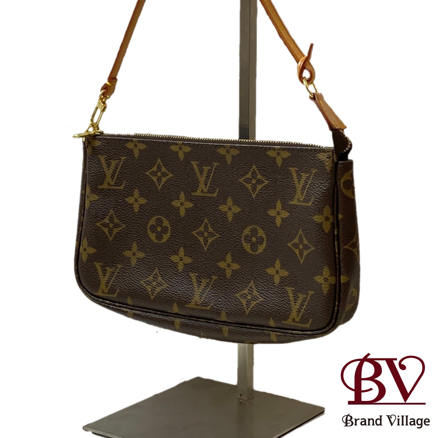 ルイヴィトン LOUIS VUITTON ポシェット アクセソワール モノグラム ブラウン ポーチ M51980 AR1003 【中古】 mz25101501｜ブランドヴィレッジ店