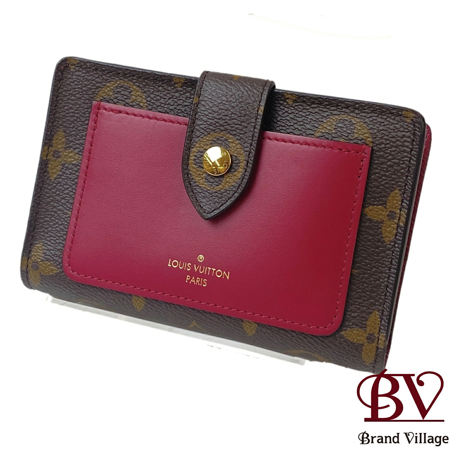 ルイヴィトン LOUIS VUITTON 【美品】 モノグラム ポルトフォイユ ジュリエット 二つ折り紙入れ M69433 赤銅色 集積回路引き船 【中古】 mz26032401