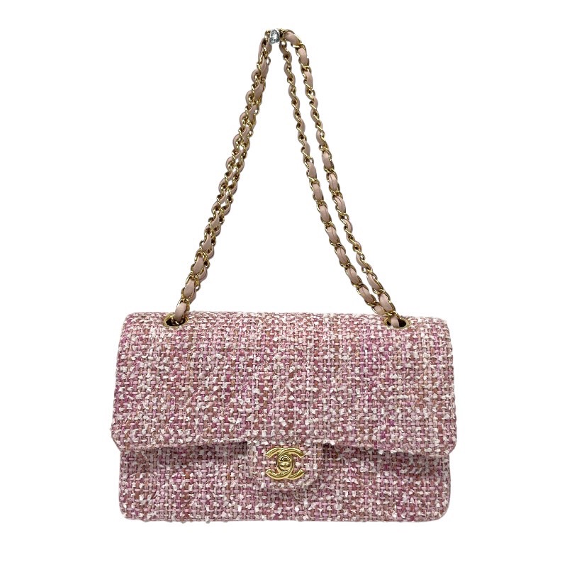 VINTAGE●CHANEL●シャネル ツイード チェーン ショルダーバッグ シャネル CHANEL ツイード 20cm ミニマトラッセ チェーン