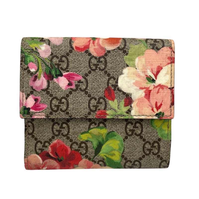 GUCCI ブルームス　財布 Used 極上品】グッチ GUCCI GGブルームス GGスプリーム 長財布