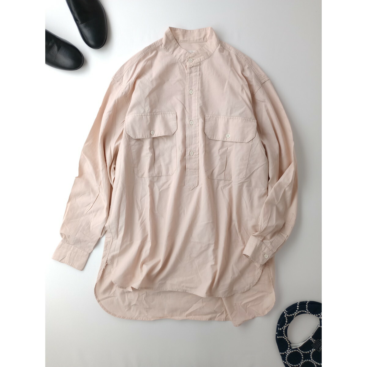 COMOLI プルオーバーカーゴシャツ サンドピンク 21ss 2 COMOLI プルオーバーカーゴシャツ サンドピンク 21ss - メルカリ
