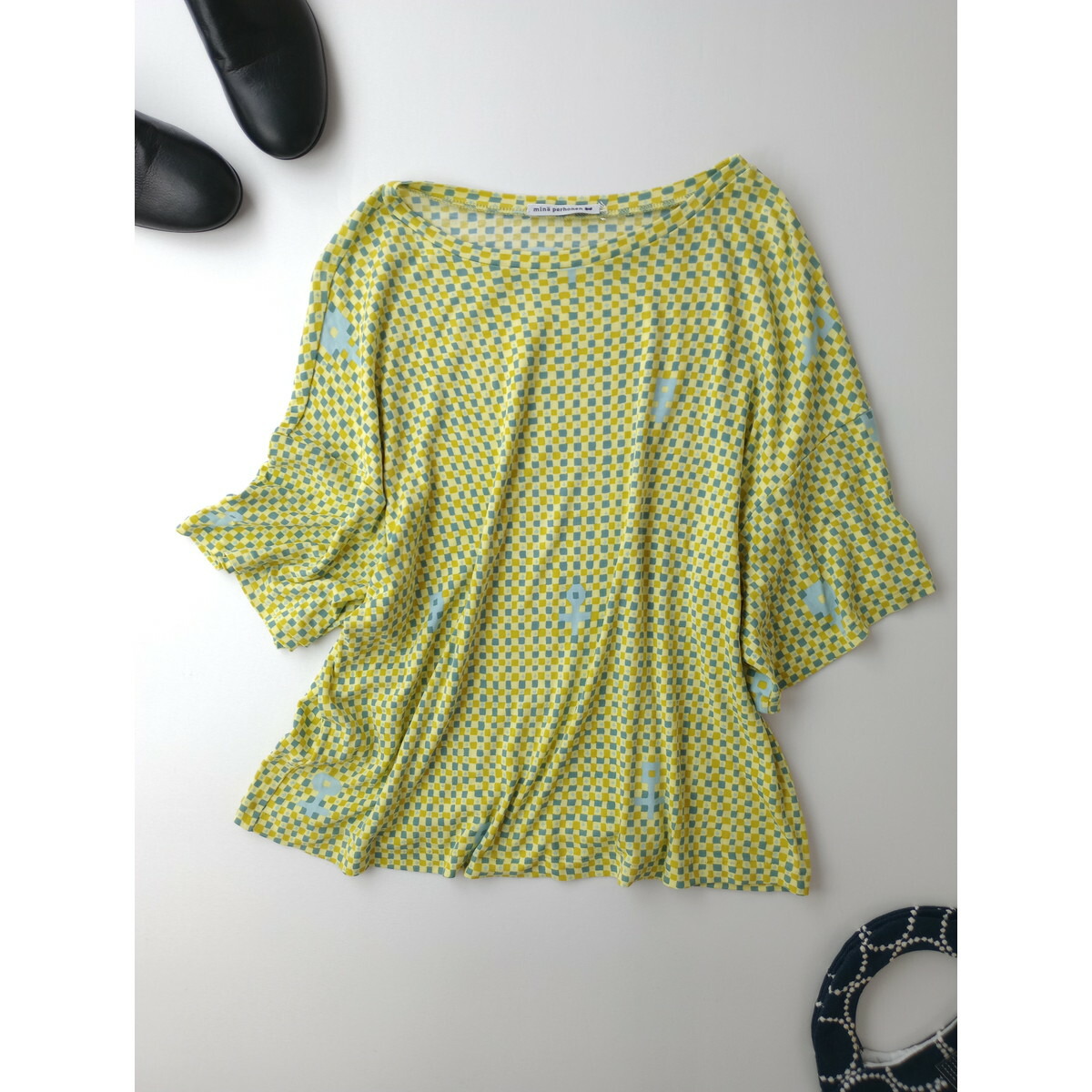 minä perhonen イエロー Tシャツ M minä perhonen イエロー Tシャツ M minä perhonen イエロー T