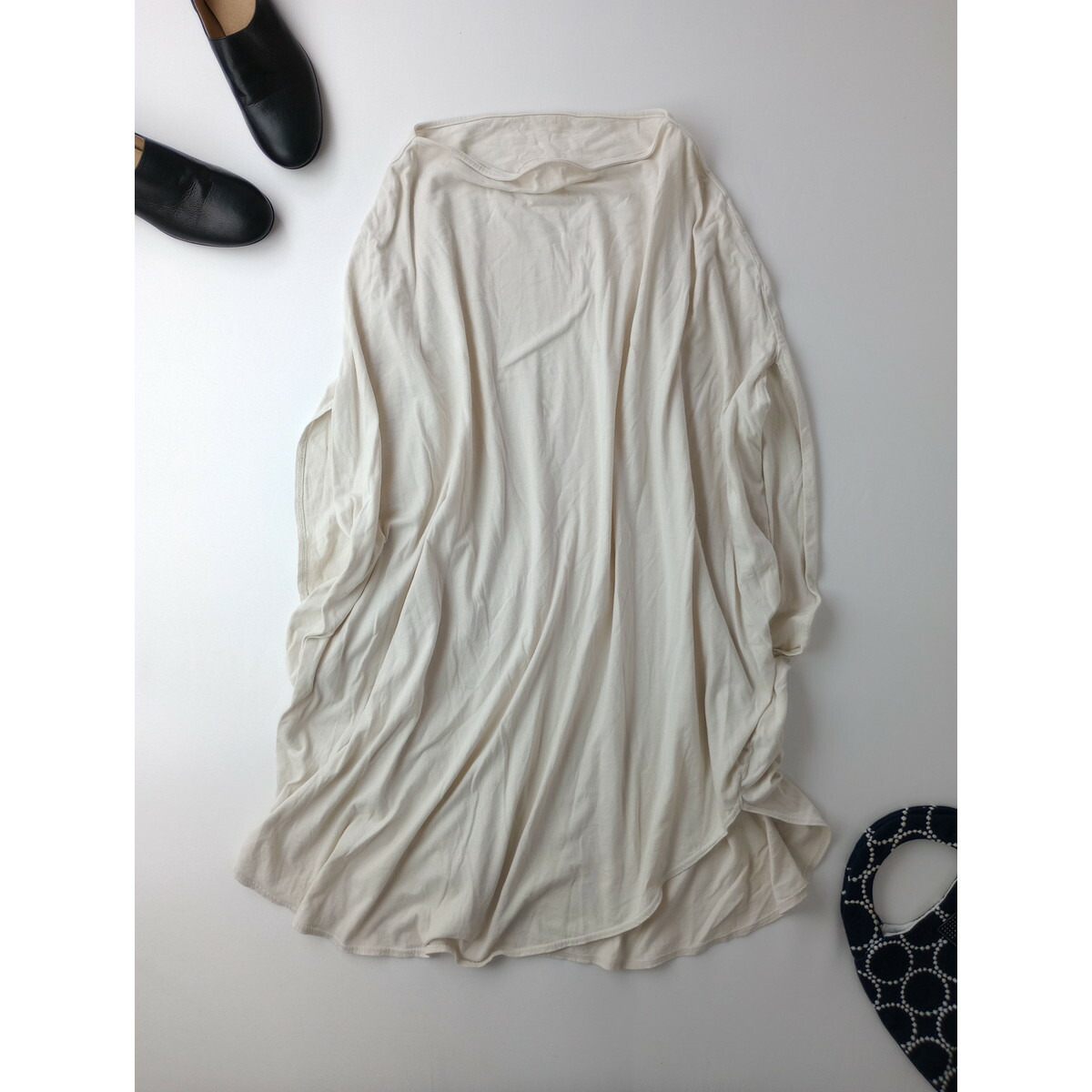 コズミックワンダー　リネン　ワンピース Old linen wool twill farmer dress（ワンピース）｜COSMIC