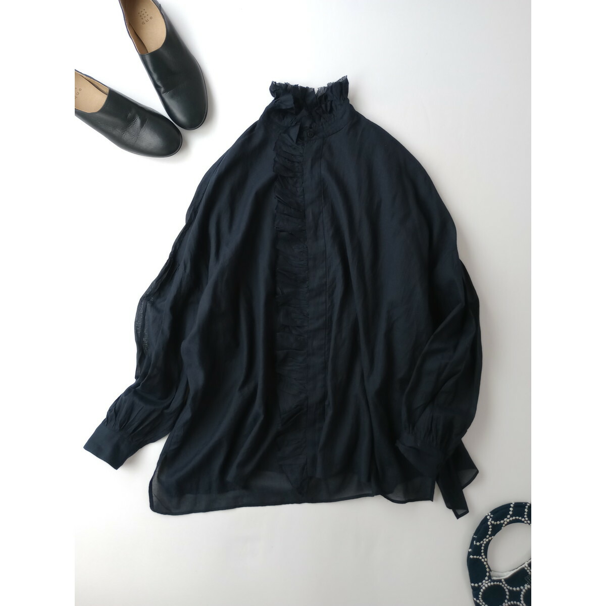 toujors トゥジューコットンフリルシャツサイズ1