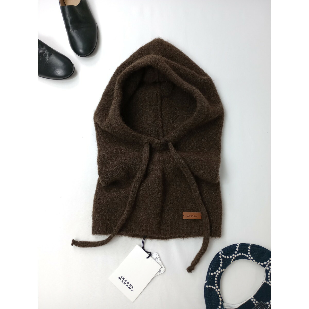 新品 ISABEL MARANT イザベルマラン バラクラバ ニット 帽子 ダークブラウン (12M+0056)|Branica Republic