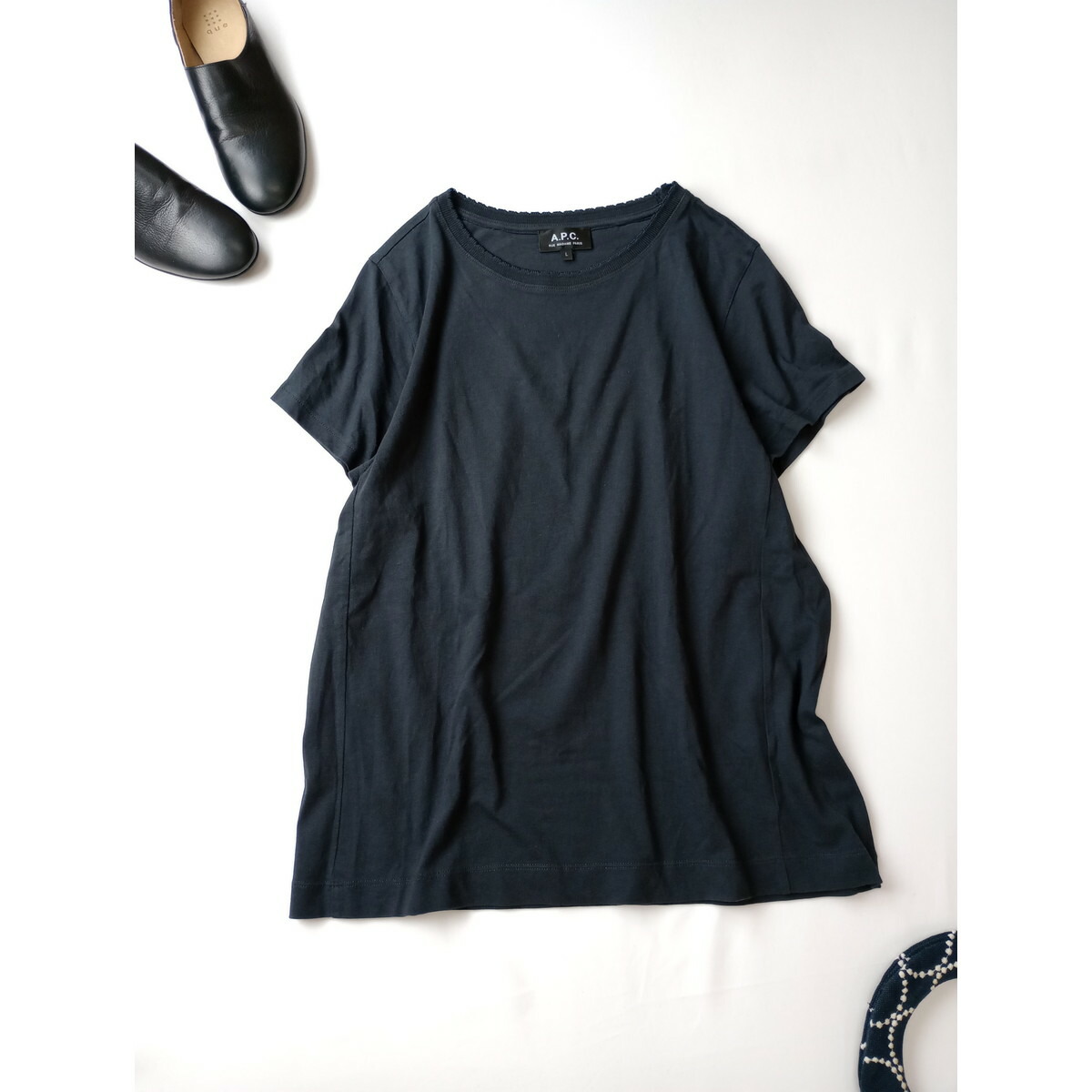 A.P.C アーペーセー Tシャツ ブラック L asclo nugu 韓国