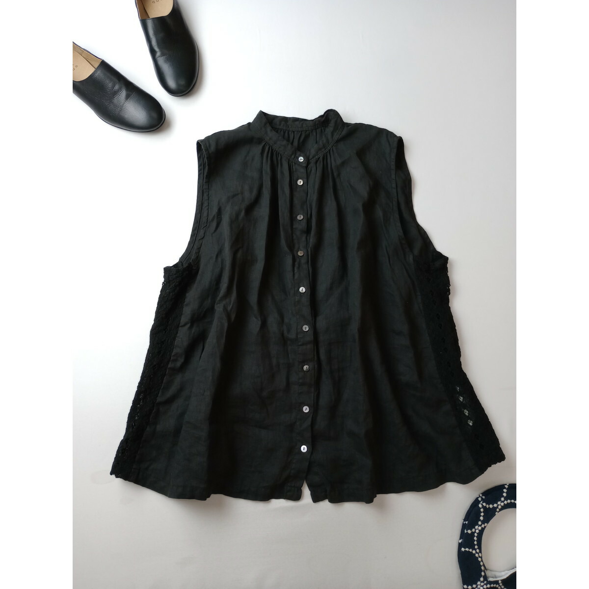 楽天市場】【中古】nest Robe23AW リネン近江晒しプチフリルチュニック