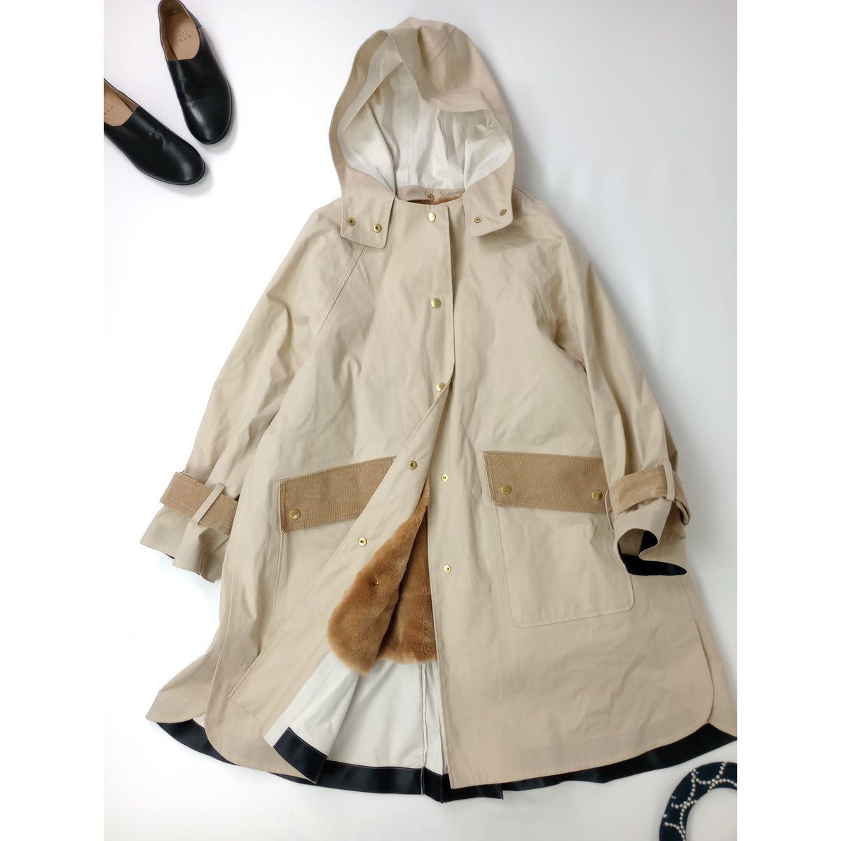 Traditional Weatherwear トラディショナルウェザーウェア ROMNEY HOOD WITH LINER ロムニーフード ウィズライナー ベージュ 34 (2M+2067)【中古】|Branica Republic