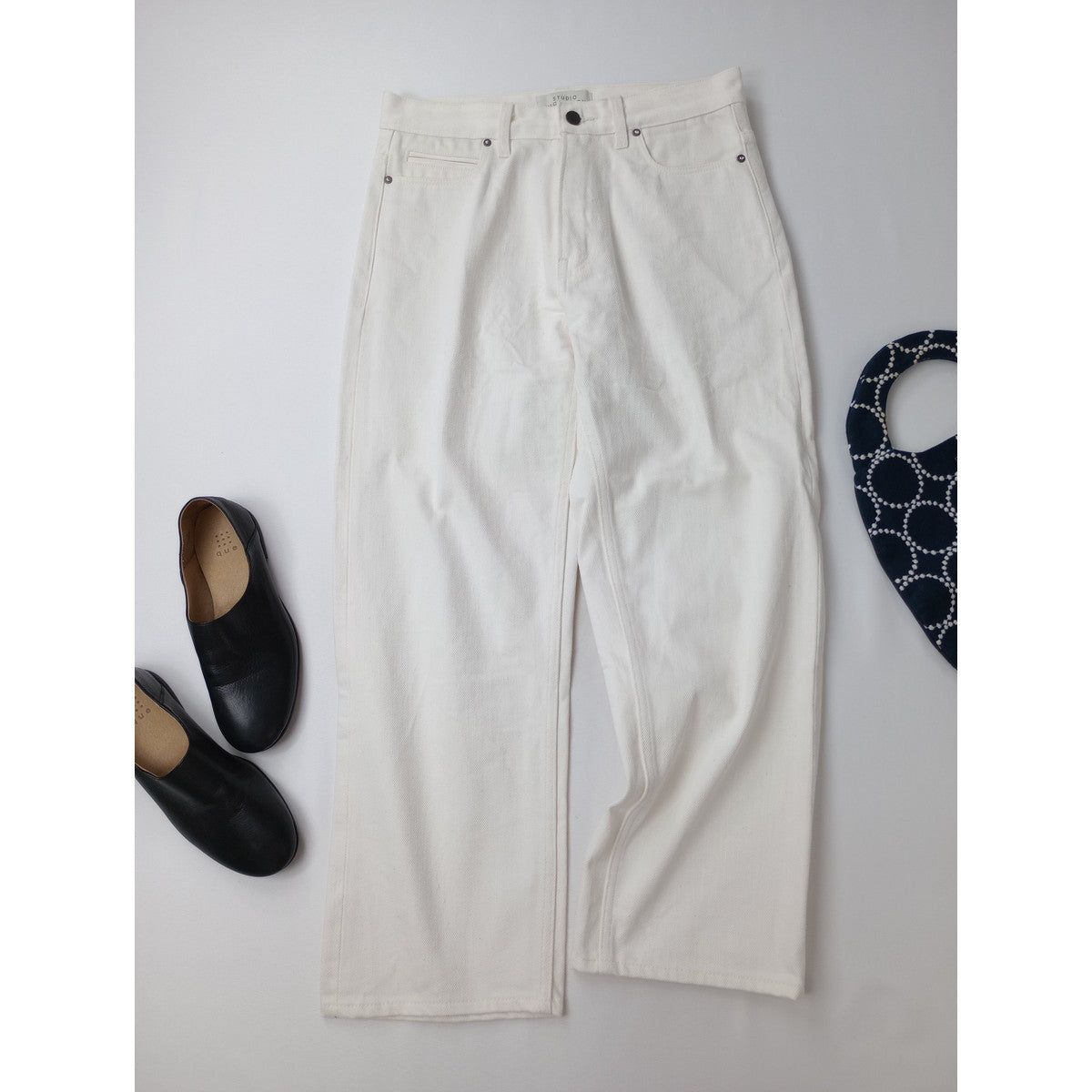 STUDIO NICHOLSON スタジオ ニコルソン BARI JEAN デニムパンツ 白 ホワイト 0 【中古】｜Branica Republic