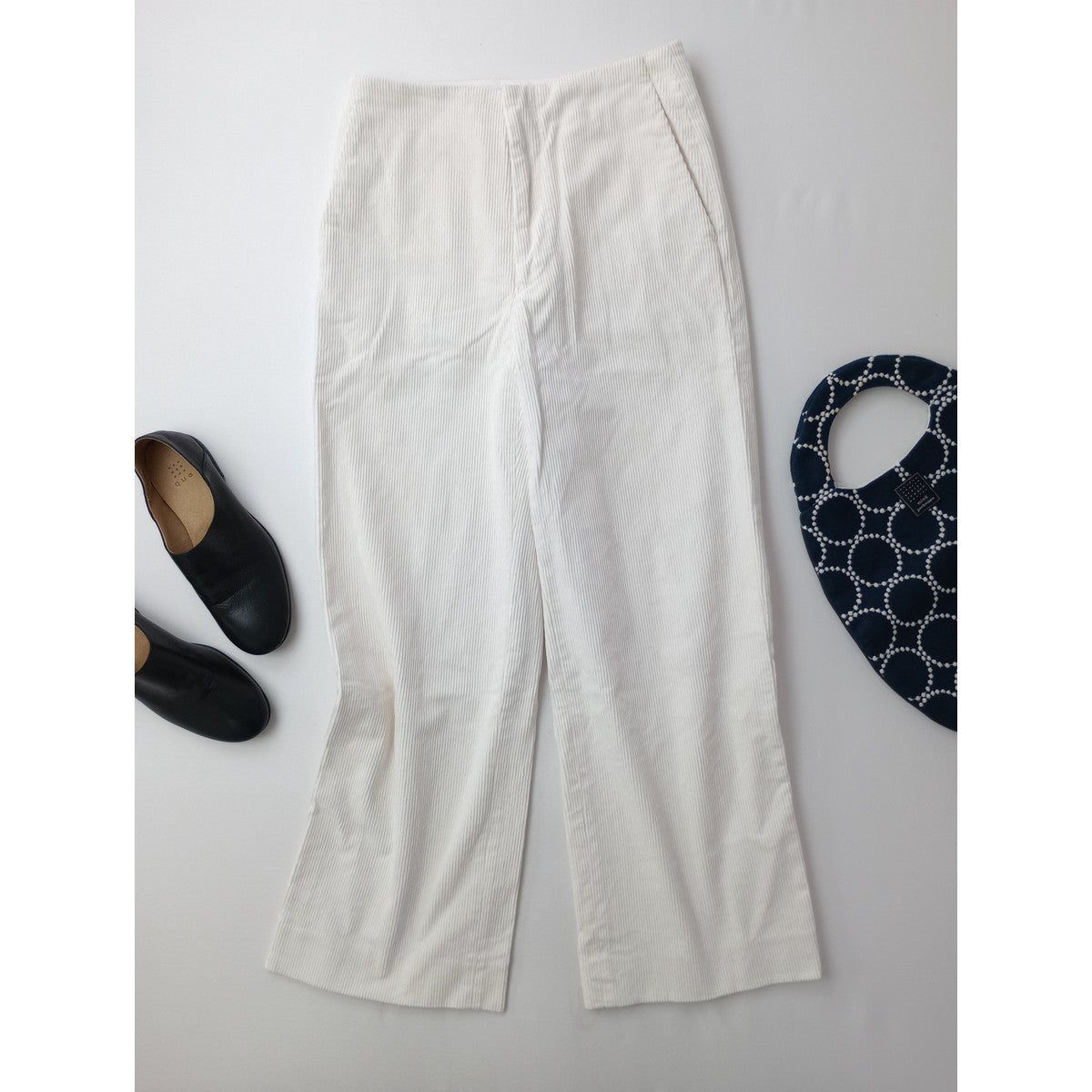 DRAWER ドゥロワー コーデュロイ ワイド パンツ 白 36 (5M+2234)【中古】|Branica Republic