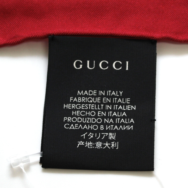 GUCCI グッチ 513127 9274 フラワー モチーフ ロゴ プリント スカーフ