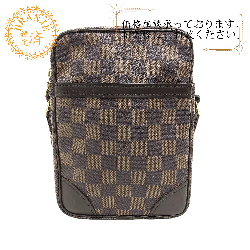 LOUIS VUITTON ルイヴィトン ルイヴィトン N48063 ダヌーブ 特別購入注文 ダミエ ショルダーバッグ 御徒面子 嚢 曲がったがけ 肩かけ ブランド名  赤銅色