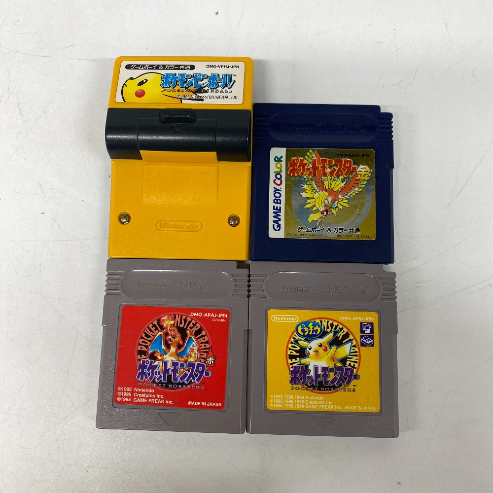 ポケモン ピンボール ピカチュウ 赤 金 ゲームボーイ カセット ソフト 大量 まとめて 4点セット