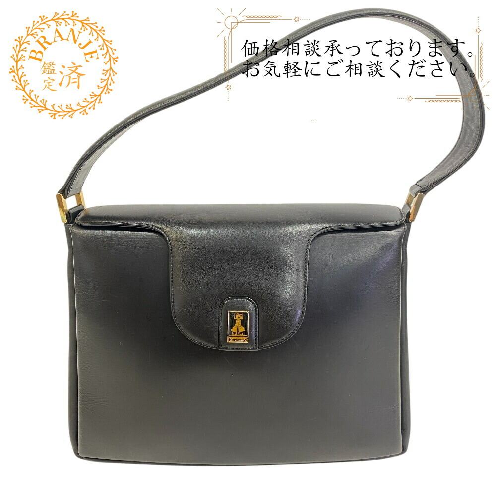 Burberry★バーバリー シールド メッセンジャーバッグ Burberry Shield レザーメッセンジャーバッグ M | ブラック