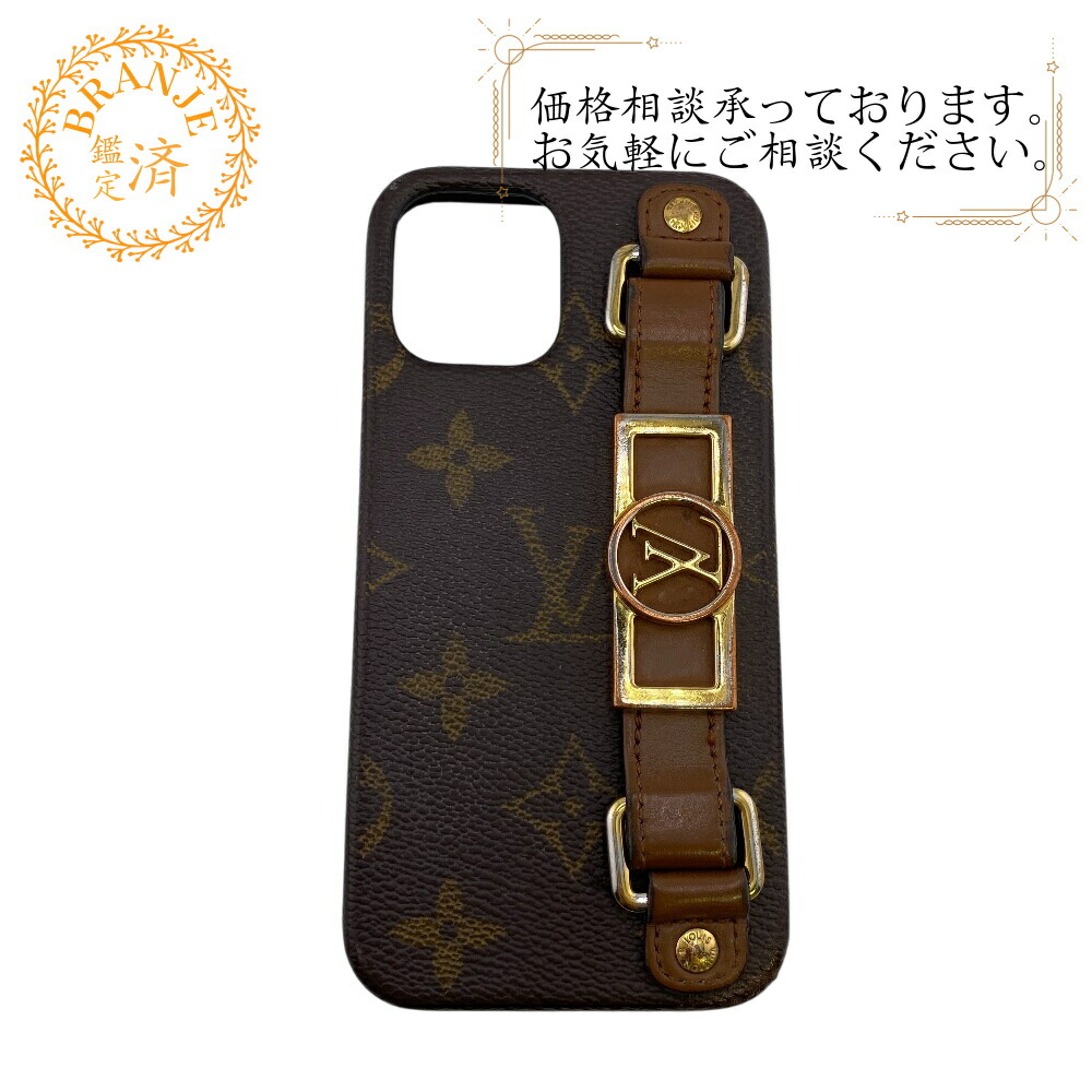 LOUIS VUITTON - ルイ ヴィトン LOUIS VUITTON スマートフォンケース iPhone12/12Proケース IPHONE バンパー クッサン 12/12Pro レザー/メタル ノワール ユニセックス M81116 送料無料【中古】 56051k LOUIS VUITTON ルイ ヴィトン スマートフォンケース iPhone12