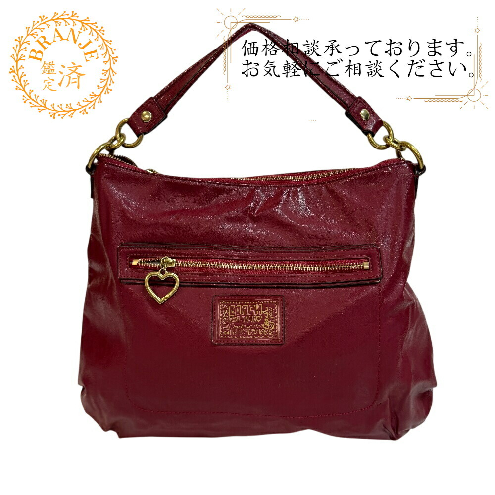 COACH コーチ職 20108 ショルダーバッグ 御徒面子 袋 曲がったがけ 肩かけ ブランド名  赤いこと