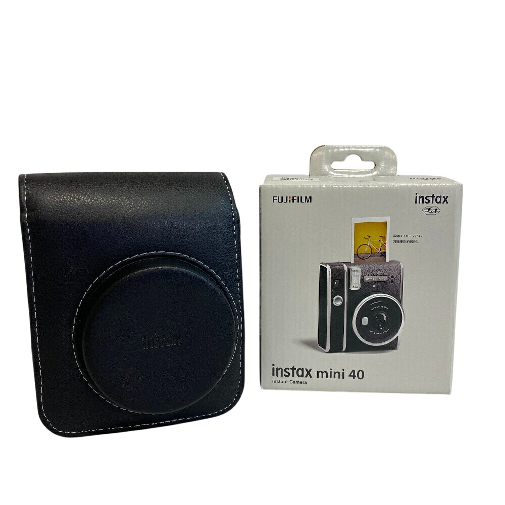 instax mini 40 FUJIFILM インスタント チェキ レンズ60mm 撮影距離0.3～∞ フィルムカメラ ブラック
