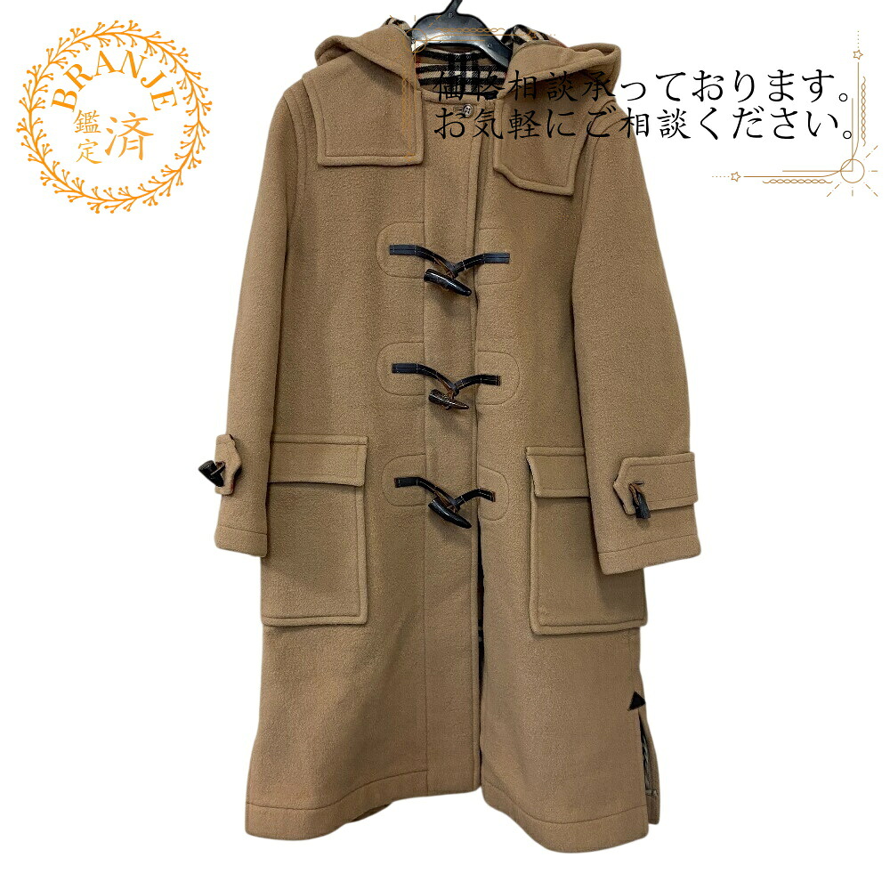 BURBERRY バーバリー 裏地ノバチェック ダッフルコート ブラウン レディース