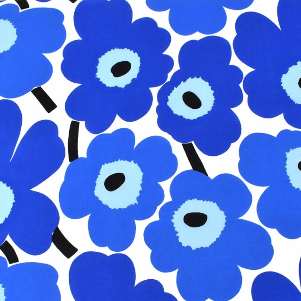marimekko マリメッコ 出どころ PIENI UNIKKO ピエニウニッコ 青碧 15m 綿織物 北欧ひな形 布切れ 新品未当て嵌める