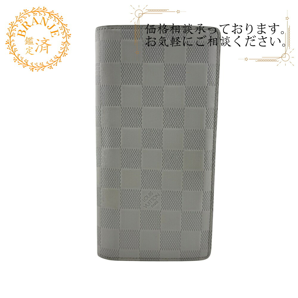 LOUIS VUITTON ルイヴィトン ルイヴィトン N60335 ポルトフォイユブラザ ダミエアンフィニ 長財布 財布 ウォレット ブランド カード入れ 小銭入れ ホワイト