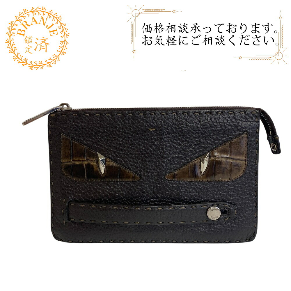 楽天市場】FENDI フェンディ クラッチバッグ SELLERIA セレリア 7N0134