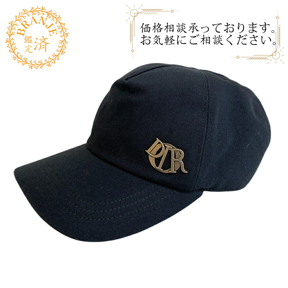 Dior ディオール 483C901B4511 チャーム キャップ ブラック レディース